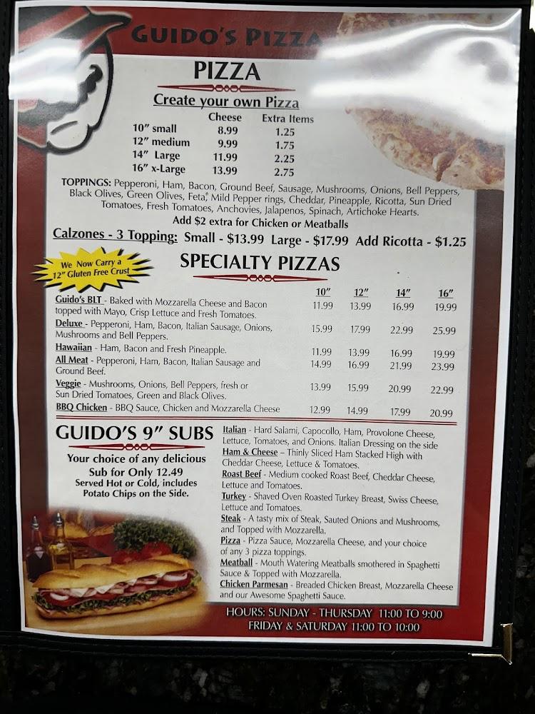 Guido's Pizza Menu image 3